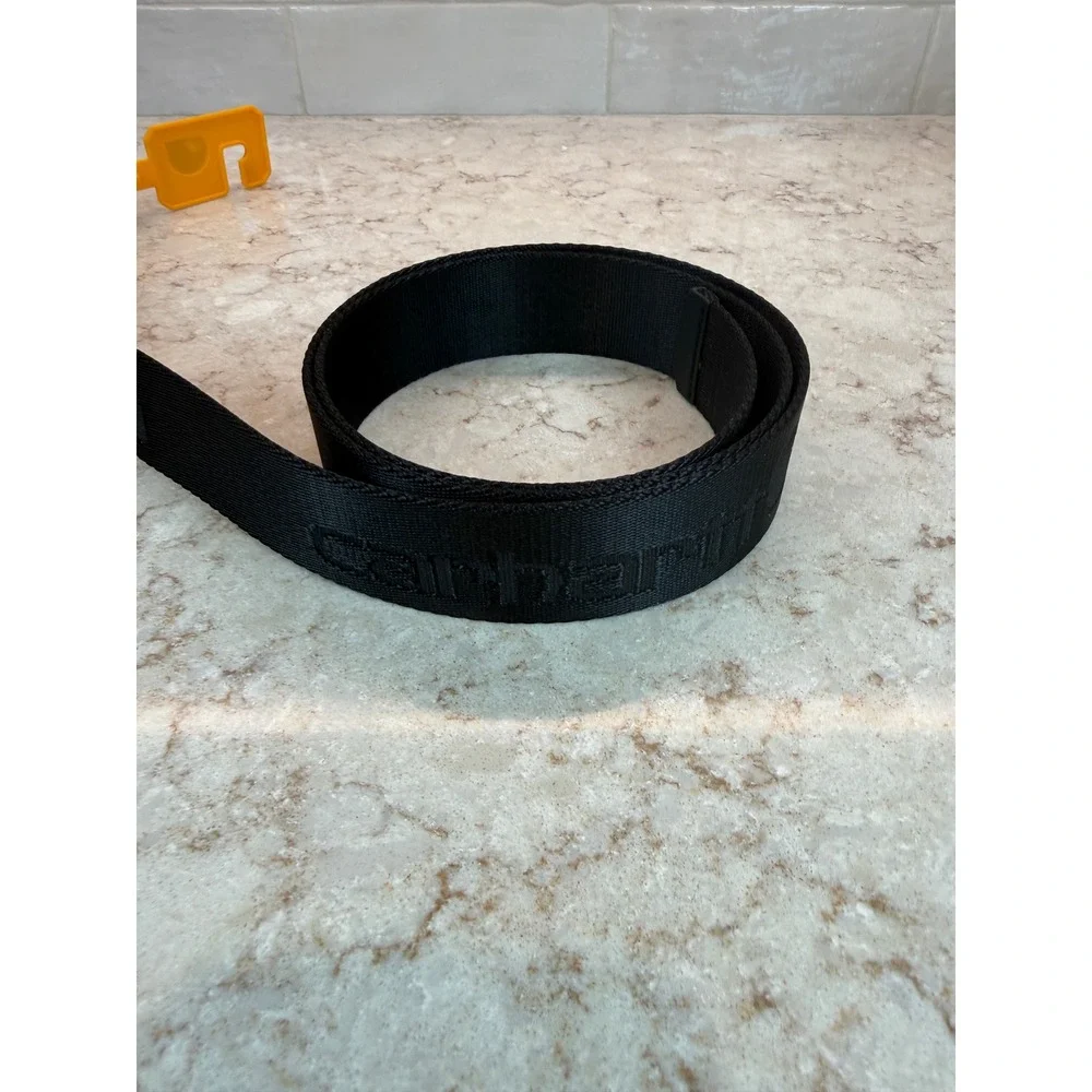 Carhartt Mens Black Nylon Web Belt Tonal Logo XL  New